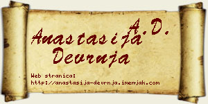 Anastasija Devrnja vizit kartica